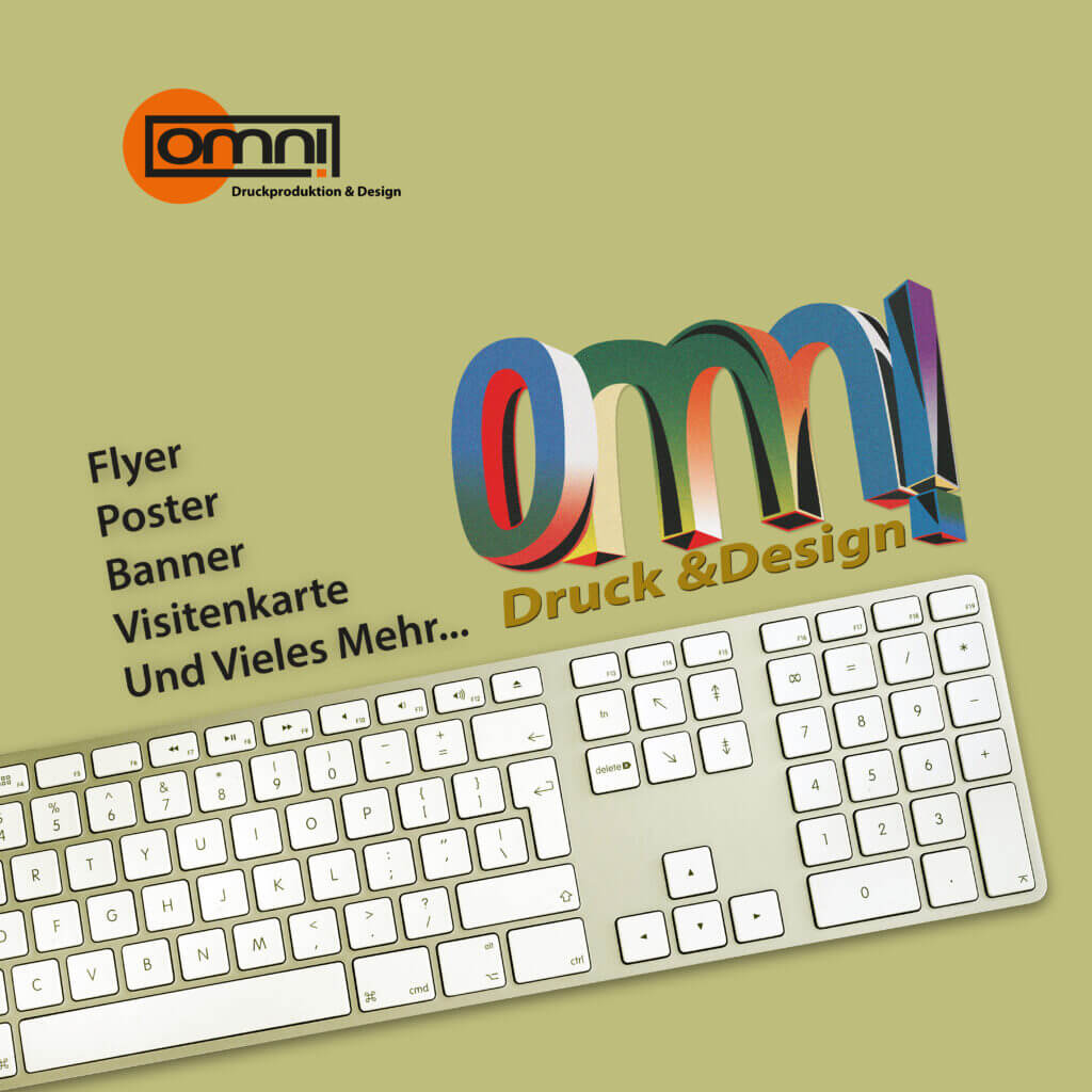 Grafikdesign, Omnidruck, Flyer, Poster, Banner, Visitenkarte, und noch vieles Mehr.