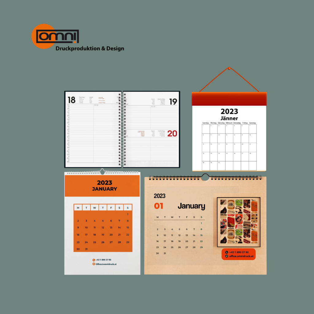 Kalender, Omnidruck, Tischkalender, Wandkalender, Jahreskalender, Taschenkalender