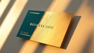 Visitenkarte im natürlichen Licht – Ein eleganter Blick auf professionelles Design