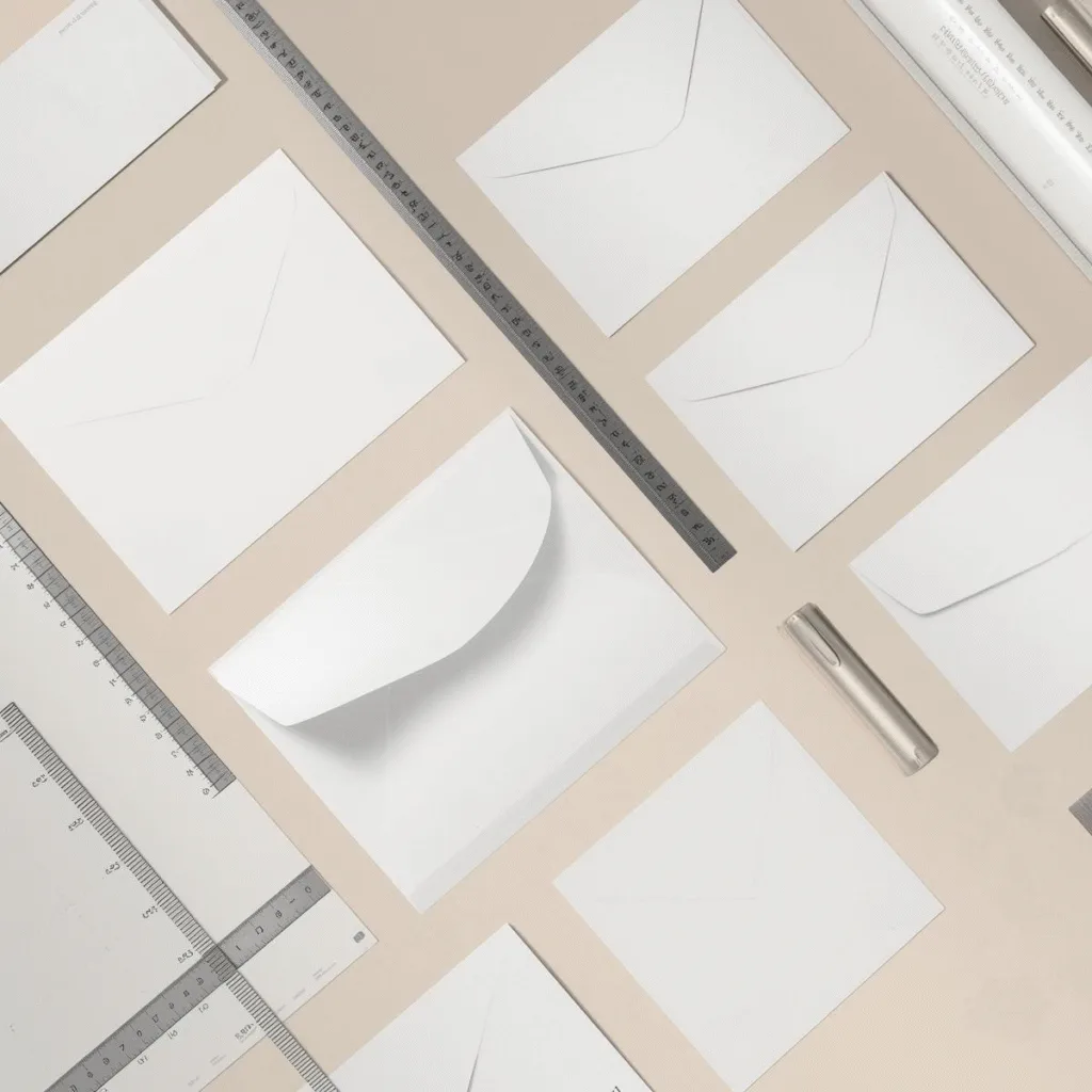 Umschlagformate C6 bis B4 mit Maßangaben